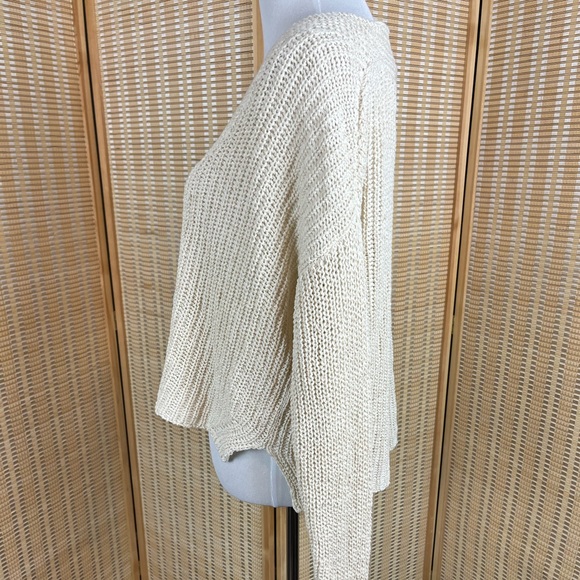 Eileen Fisher Loose Knit Linen Blend Sweater - Picture 6 of 9